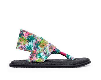 Sanuk Yoga Slings 2 Tropical Veganska Sandaler Dam Svarta | Sverige 620JPQ